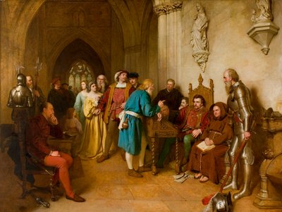 Die Warnung vor Flodden, 1874 von John Faed